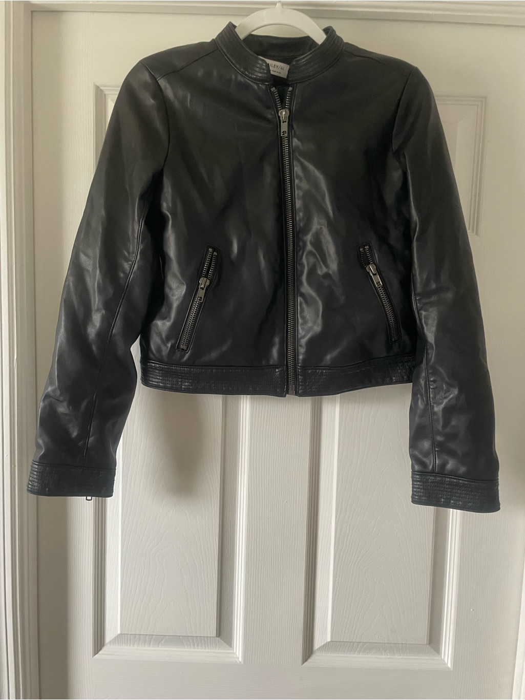 Black Faux Leather Jacket  Women Bailey44 Brand